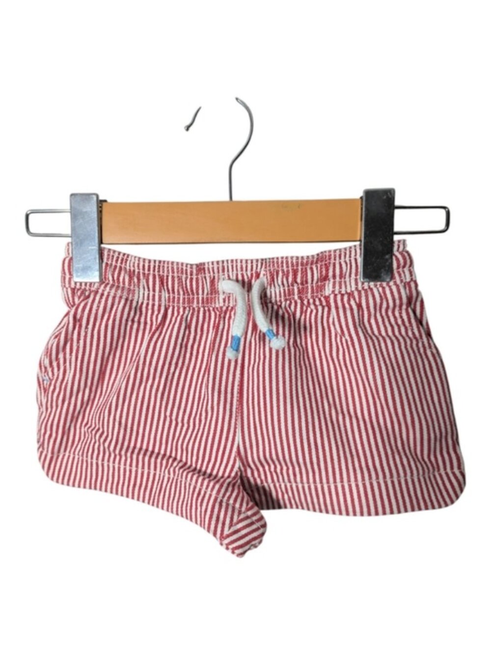 Mini Boden Red Striped Heart Pocket Shorts Size 3 Years